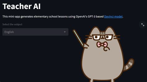 AI app: Teacher AI for OpenAI Stack Hack