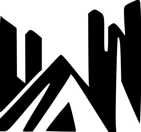 black and white of mountain icon 21218004 Vector Art at Vecteezy