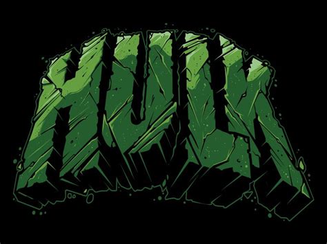 Custom #Hulk lettering for #Marvel #Avengers style guide 2017 - 2018 by Jared Mirabile. Hulk ...