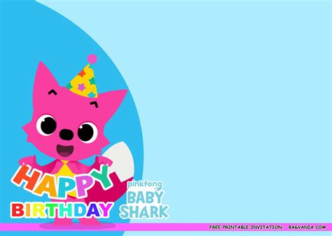 Free Free Printable Pinkfong Baby Shark Birthday Party Kits Templates # ...