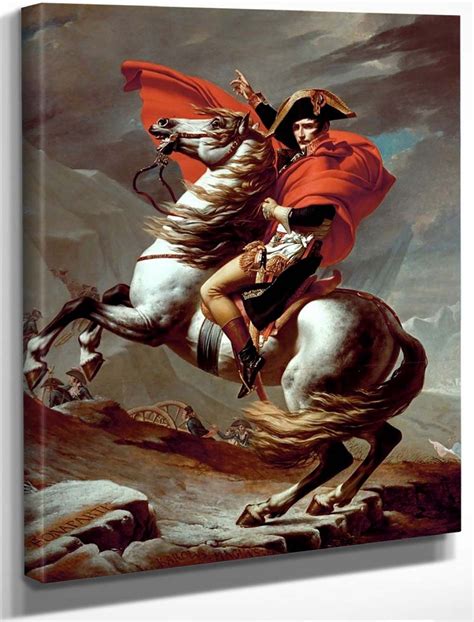 Napoleon Crossing The Alps By Jacques Louis David Reproduction