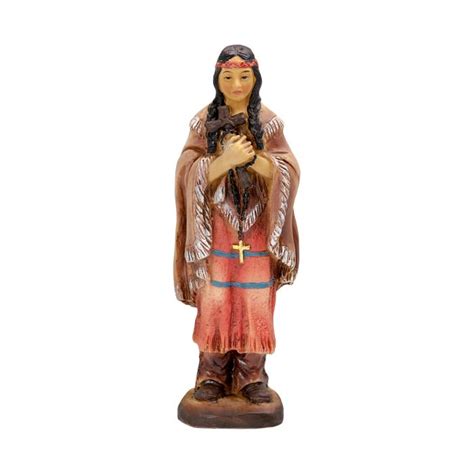 St. Kateri Tekakwitha 4 inch Statue With Holy Card - St. Anthony's ...