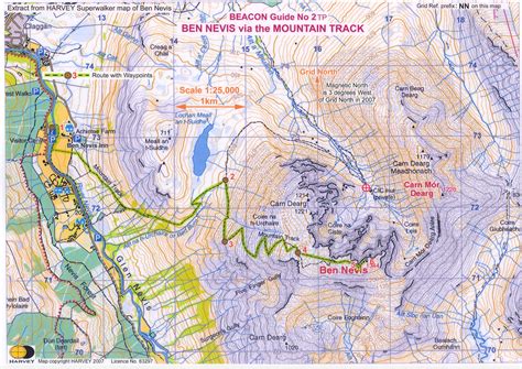 Ben Nevis Trail map - Ben Nevis Scotland • mappery