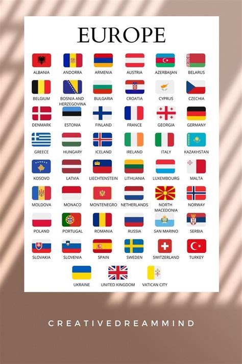 Europe Map And European Countries Flags With Names Europe Map And | My ...