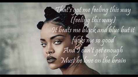 Rihanna- Love on the brain Audio Lyrics Official - YouTube