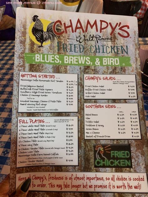 Online Menu of Champys Chicken Restaurant, Madison, Alabama, 35758 - Zmenu