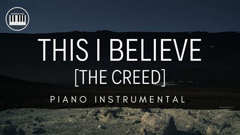 THIS I BELIEVE [THE CREED] - HILLSONG | PIANO INSTRUMENTAL WITH LYRICS BY ANDREW POIL | PIANO ...