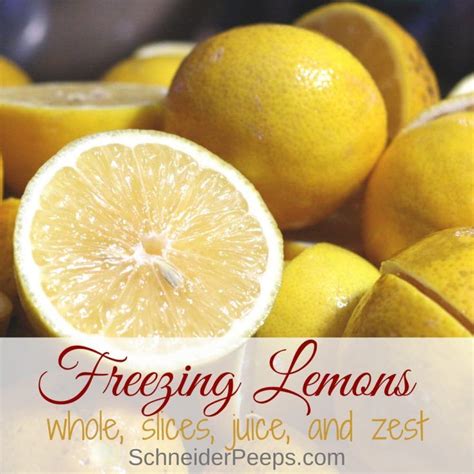 Lemons can also be frozen to use for future use! When you have bags of ...