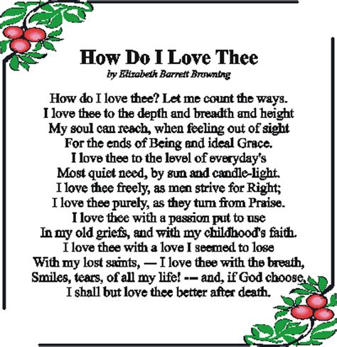 Analysis of How Do I Love Thee by Elizabeth Barrett Browning