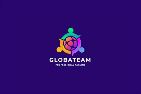 Premium Vector | Globa team logo