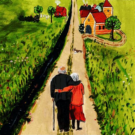 Grow Old With Me, Growing Old Together, Old Couples, Acrylic Painting ...