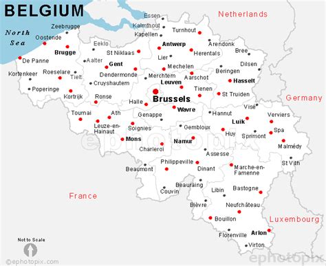 Belgium Cities Map | Map, City maps, Belgium