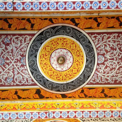 Buddhist Temple Ceiling in Sri Lanka