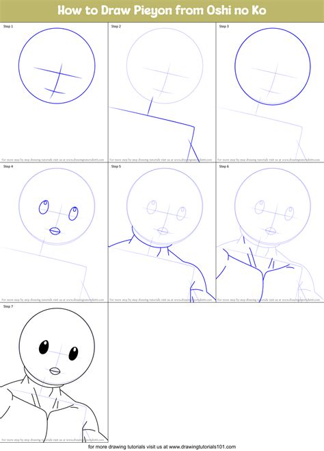 How to Draw Pieyon from Oshi no Ko (Oshi no Ko) Step by Step ...