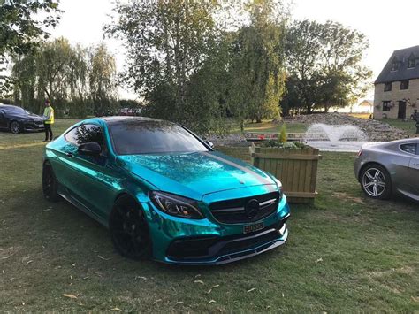 MERCEDES C220D COUPE WRAPPED IN CHROME BLUE(C63S EDITION ONE ONE ...