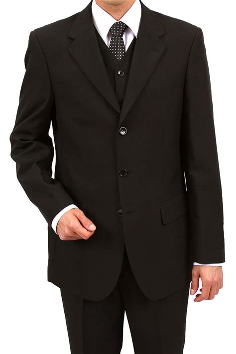 Vitto 3-Piece 3 Button Suit In Black - Beyond the Rack | Stylish mens ...