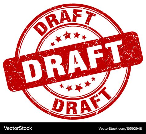 Draft stamp Royalty Free Vector Image - VectorStock