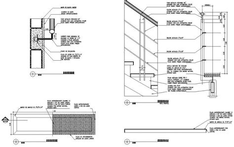 Handrail Detail / Free Cad Details Balustrade Handrail Detail Wall Cad Design Free Cad Blocks ...