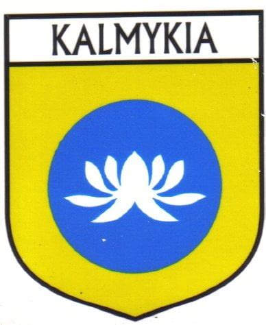 Kalmykia Flag Crest Decal Sticker - Pro Sport Stickers