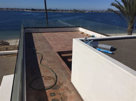 Roof Top Glass Railing Install San Diego - Patriot Glass and Mirror ...