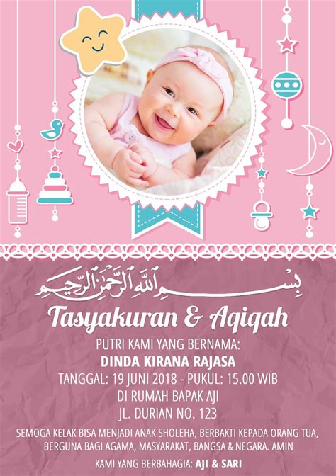 Download Template Undangan Aqiqah Photoshop – Tulisan