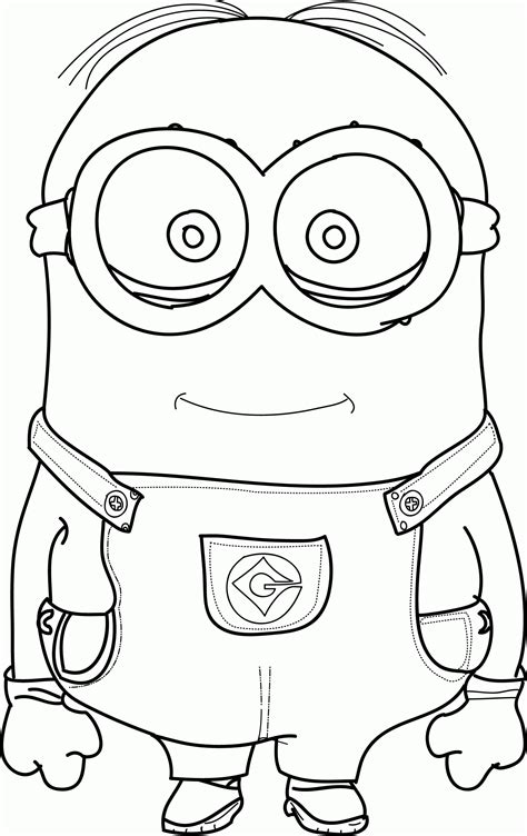 Minion Coloring Pages Stuart - Coloring Home