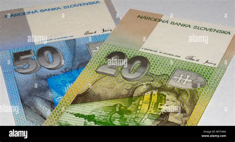 Slovakia Korun Currency Bank Notes Stock Photo - Alamy