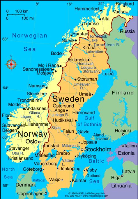 Norway Denmark Sweden Map - Sheri Dorolice