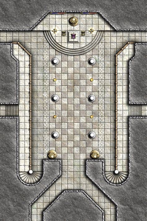 Dungeon great hall / throne room : dndmaps | Dungeon maps, Fantasy map, Throne room