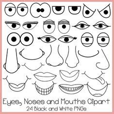 Printable Eyes Nose Mouth Templates | Places to Visit | Crafts ...