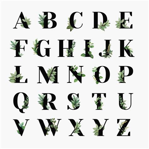 Download premium image of Botanical capital alphabet collection by Aum about letter a floral ...