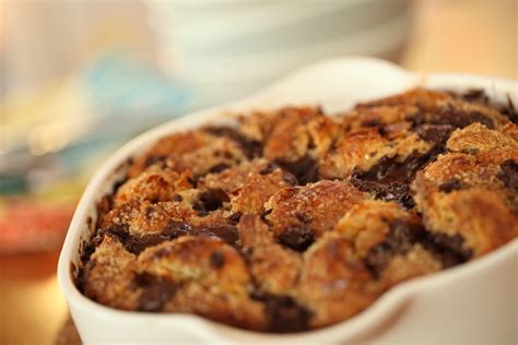 Chocolate Croissant Bread Pudding