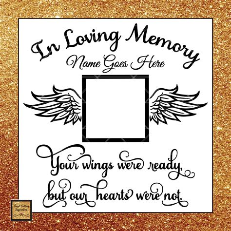 In Loving Memory Svg Angel Wings Svg Heart Svg Sympathy | Images and Photos finder