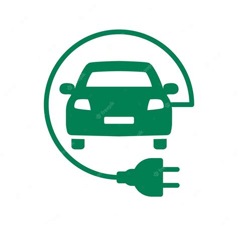 Premium Vector | Electric car icon electric car with plug charging logo ...