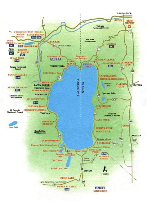 a map of the lake and surrounding areas