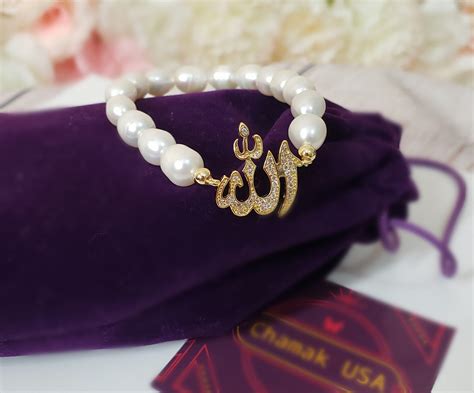 Real Freshwater Pearl Allah bracelet – Chamak USA