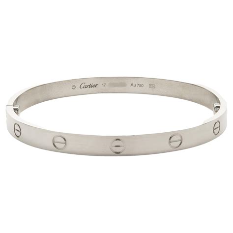 Cartier 18 Karat White Gold Love Bracelet at 1stDibs | cartier bracelet ...