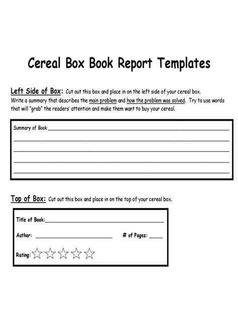 Cereal Box Book Report Template - 5 Free Templates in PDF, Word, Excel Download