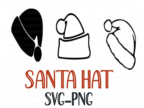 Santa Hat SVG Cutting File SVG PNG - Etsy