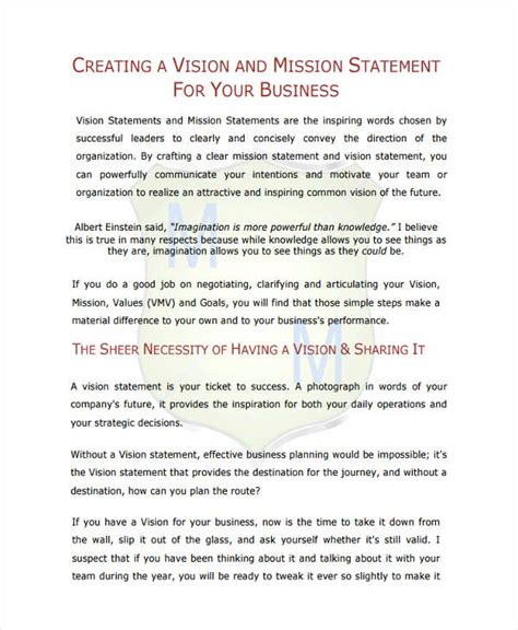 Business Statement - 9+ Examples, Format, How to Write, Pdf