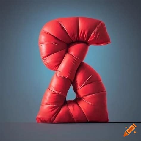 Red down padded letter z pillow on Craiyon