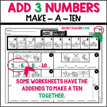 Friends of Ten Worksheets by Carrie Lutz | Teachers Pay Teachers