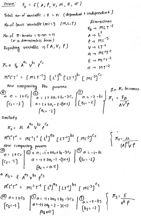 [Solved] This is on Dimensional Analysis in Fluid Mechanics. Experiments... | Course Hero