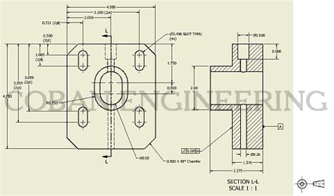 Mechanical Drawing With Dimension