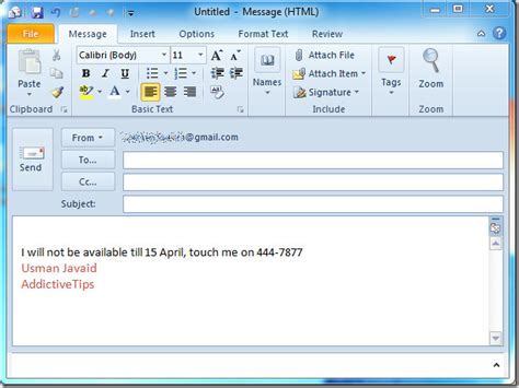 Outlook 2010: Auto Reply to Emails