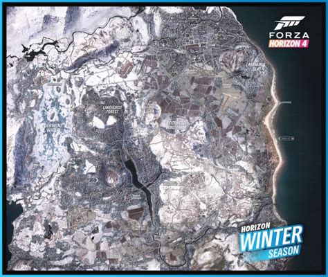 Here’s the Full Forza Horizon 4 Map (Covered in Snow) – GTPlanet