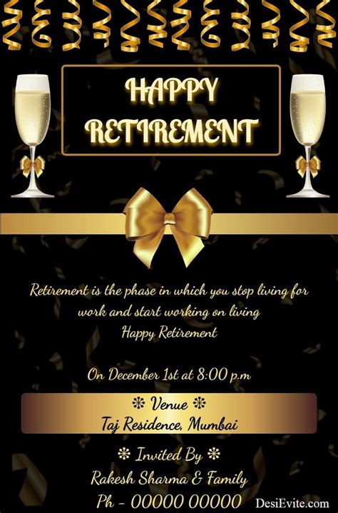 Retirement Party Invitations Templates