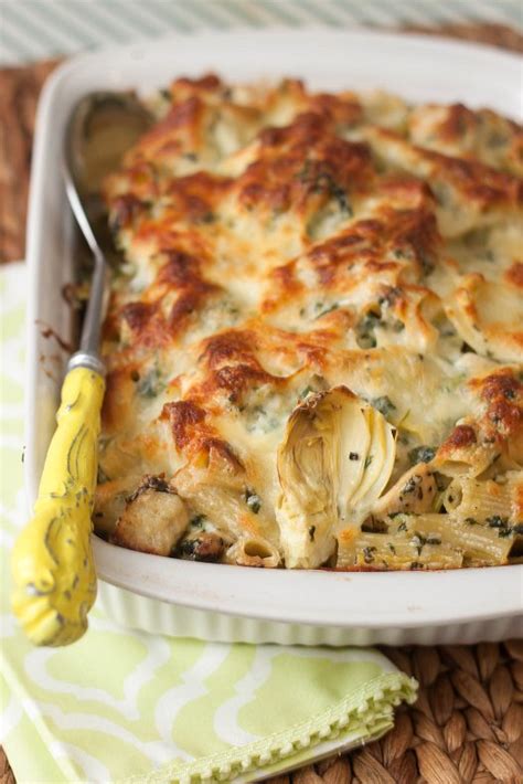 Chicken, Spinach & Artichoke Pasta Bake » Tide & Thyme