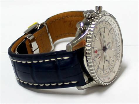 Breitling Navitimer World Blue Leather Strap A2432212