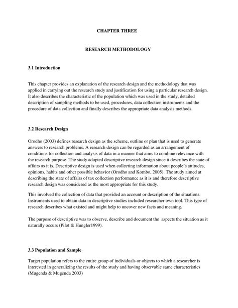 Descriptive Research Design Methodology